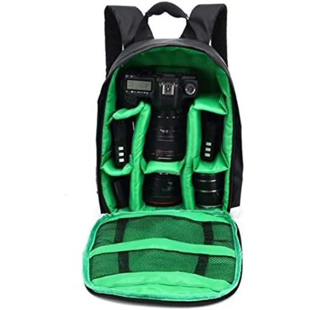 Waterproof SLR/DSLR Camera Backpack Shoulder Bag Travel Case, Green